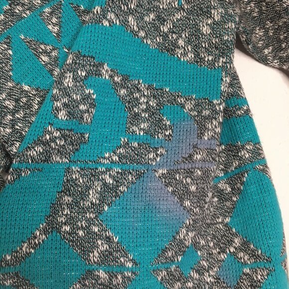 80s Geometric Sweater VINTAGE Abstract Sweater - Picture 8 of 13